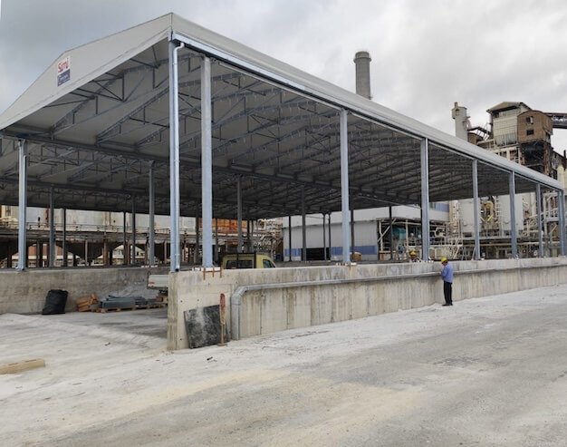 Innovazione e spazio con il tunnel mobile modello CTZA: il successo di SOLVAY CHIMICA ITALIANA S.p.A.